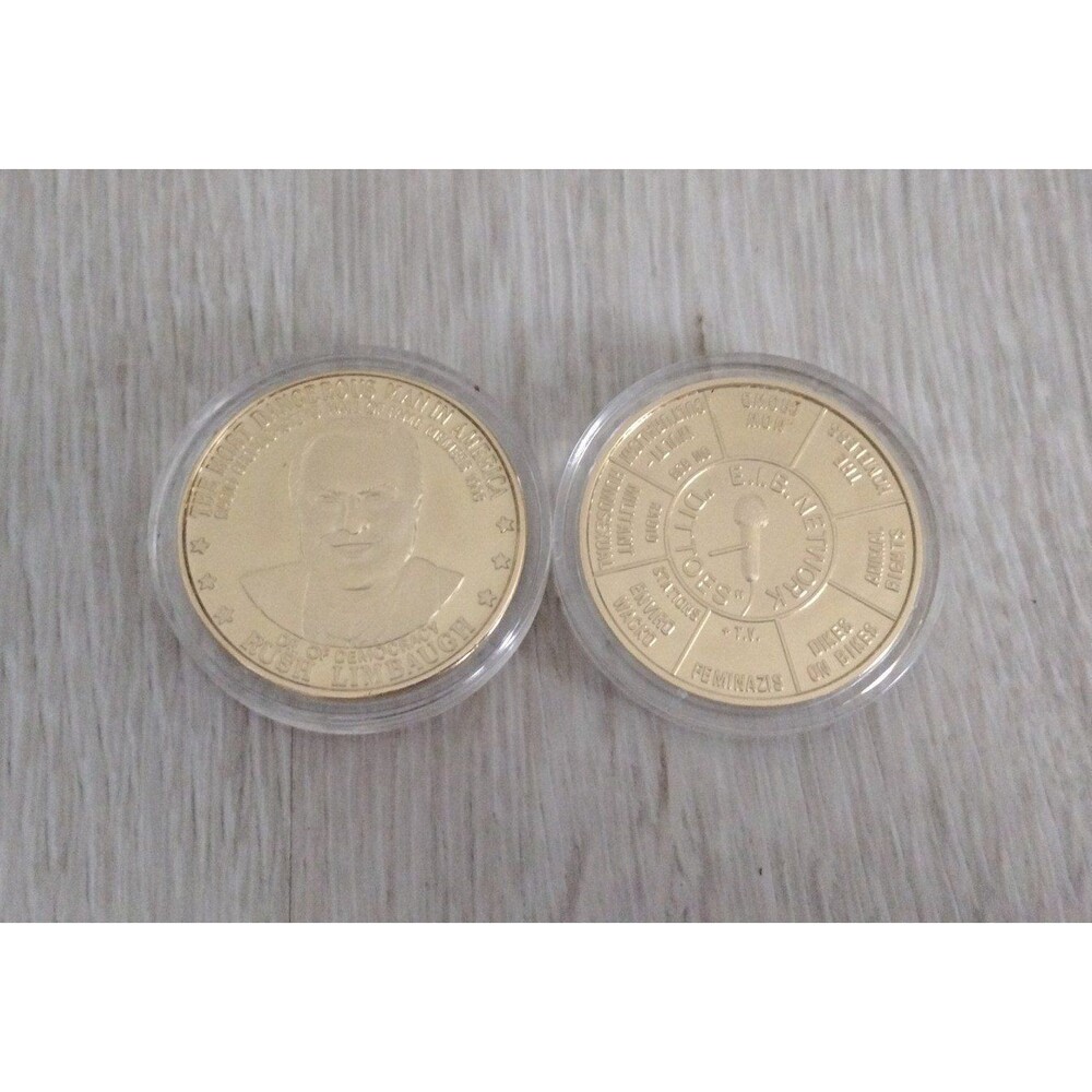 RARE - Rush Limbaugh - Gold Plated Dittoes Collectible Coin(2)